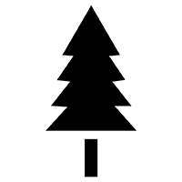 Black and White Tree Icon